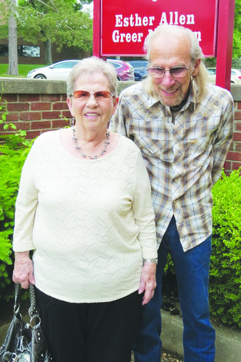 Attending the “Meet the Artists Tea” to conclude the Area Agency on Aging District 7’s 34th Annual Art Show and Essay/Poetry Contest from Adams County were, left to right, Eliza Bradley and J.R. Bradley.