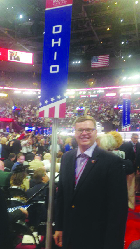 Adams County Commissioner Stephen Caraway, the youngest County Commissioner in the state of Ohio, spent last week as part of the Ohio delegation at the Republican National Convention in Cleveland.