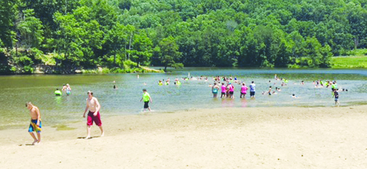 Many outdoor activities are part of the Summer R.E.C., as the participants are shown here swimming at Shawnee State Park.