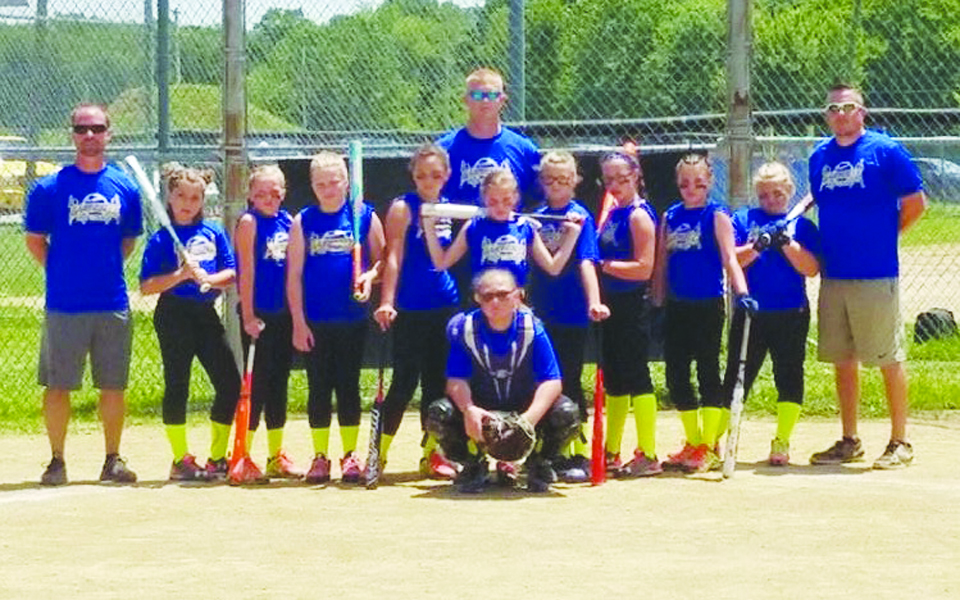 The Manchester Lady Hounds “C” League softball squad recently completed a perfect season, finishing at 14-0 and winning both the Southern Hills Youth League regular season and tournament championships. The unbeaten champs are pictured above. Front row, Grace Hackney; Middle row, from left, Head Coach Matthias Applegate, Zoey Fuchs, Ashley Dunn, Bailey Reed, Harley Rideout, Emma Farley, Kameyl Carter, Emilee Applegate, Maggie Roberts, Jenna Campbell, and Assistant Coach Nick Roberts; Back row, Assistant Coach Cody Carter.