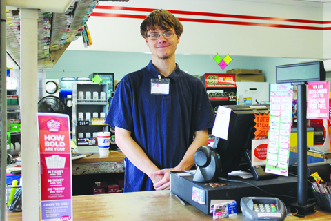 Tyler Stansberry, an employee of one of the local Marathon stations, recently sold a winning $2 million scratch-off ticket to a local man.