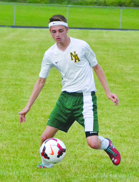 Senior Kain Turner scored a pair of goals to help the North Adams boys run away from Eastern Brown in a 7-1 win on Wednesday afternoon.