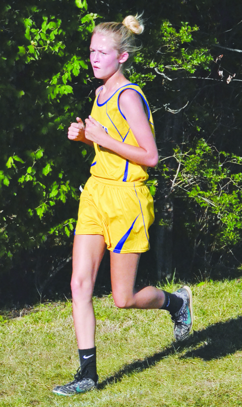 Manchester junior Kelsey Friend , with her time of 24:19, was the champion of the high school girls division of the 2016 Dragon Run.