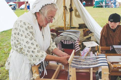 Old-fashioned weaving on a loom was one of the many demonstrations available at last weekend’s Heritage Days.
