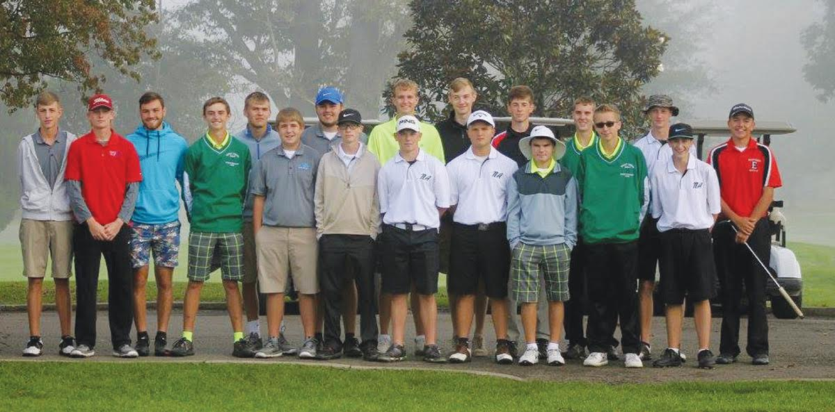 Southern Hills Athletic Conference was well represented at the Boys Division III District Golf Tournament on Oct. 3 at the Elks County Club in Portsmouth. Golfers from West Union, North Adams, Manchester, Peebles, Lynchburg, and Eastern Brown all participated, with West Union finishing first and North Adams second overall, sending them both on to the state tournament next week. Photo by Patrice Yezzi England