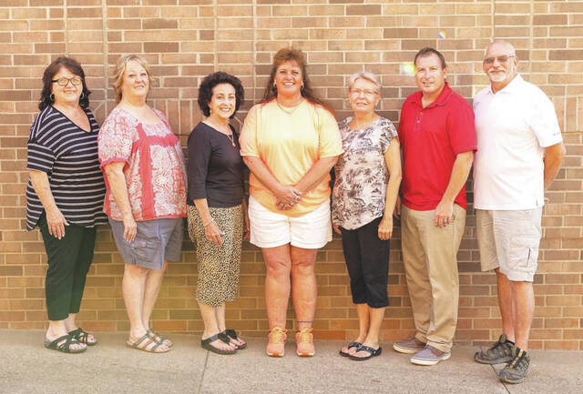 128750882_web1_ManchesterCouncil
From left, Manchester Village Council members Diane Brown, Christine Henderson and Gidget Applegate, Mayor B.J. Goodwin, Council members Regina Adams, Troy Jolly and Dennis Barnd. (Photo provided)