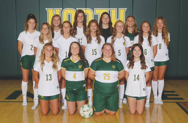 The North Adams Lady Devils girls soccer teams finished second in the Southern Hills Athletic Conference with a 6-1 conference record. Front row, from left, Jaida Mason, Olivia Wright, Luvi Rhoades and Hannah Hesler; Middle row, from left, Raylan Eldridge, Kensley Cornette, Julia Wagner, Kenlie Jones and Carlee Garrison; Back row, from left, Madi Hesler, Hunter Grooms, Tatum Grooms, Harley Brand, Laney Ruckel and Emmy Holt.