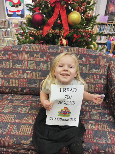 Rose is a participant of the 1,000 Books Before Kindergarten Program. She has read 700 books so far. Congrats! Havent signed up yet? Sign up on the Beastack app or in the library.