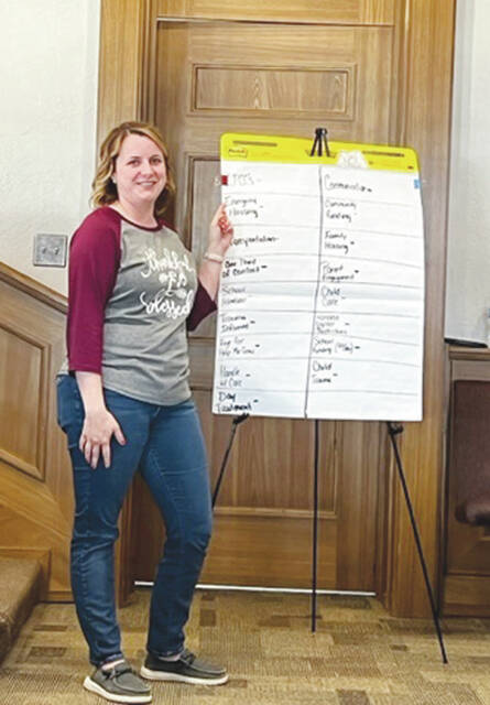 Chelsea Blevins, Adams County Chief Probationary Officer, is spearheading the SWOT analysis collection for Operation Better Together. (Photo by Sherry Larson)