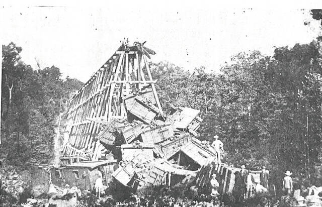 Pictured is a view of the wreckage taken by Dave Gardner.