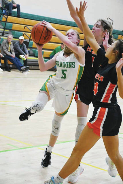 Sophomore Ashlah Staten led West Union with 12 points in their Division III sectional tournament loss last week to Ironton. (Photo by Mark Carpenter)
