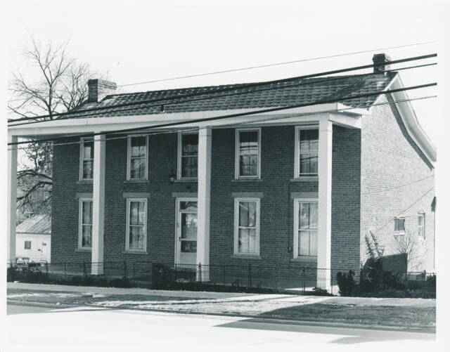 Shown is General Joseph R. Cockerills 1850 brick home as it looks today in West Union. The Cockerill home is listed on the National Register of Historic Places.