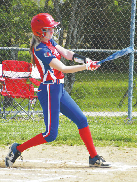Peebles softball senior Darby Mills (Photo by Mark Carpenter)