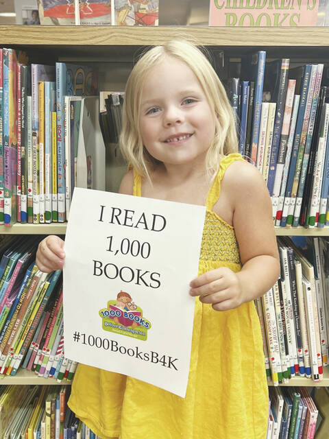 Congratulations to Rosalie for completing the 1,000 Books Before Kindergarten program. Youre a super reader, and we are thrilled to share your accomplishment with the library world. Congratulations to Wesley for reading 800 books so far. Keep it up, youre doing great!