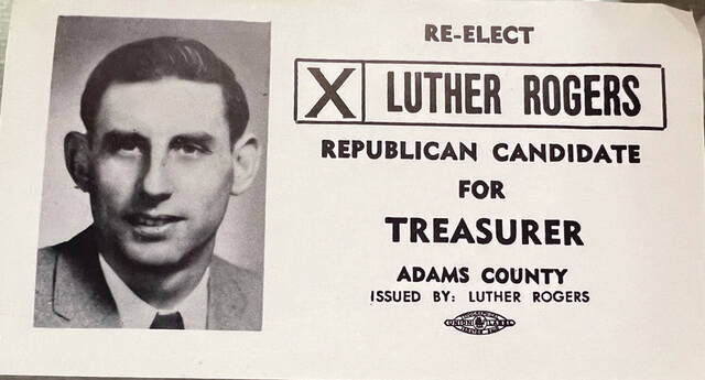 Luther Rogers campaign for re-election card (Photo provided)