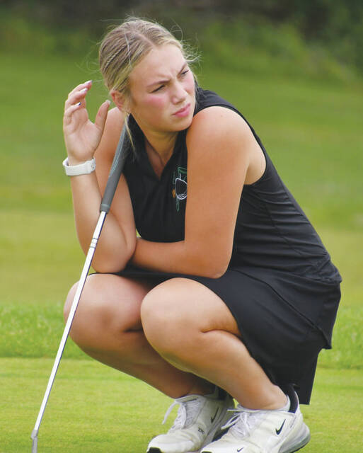 Shooting a 44, West Union senior Korynne Blanton finished second overall in this years Adams County Cup. (Photo by Mark Carpenter)