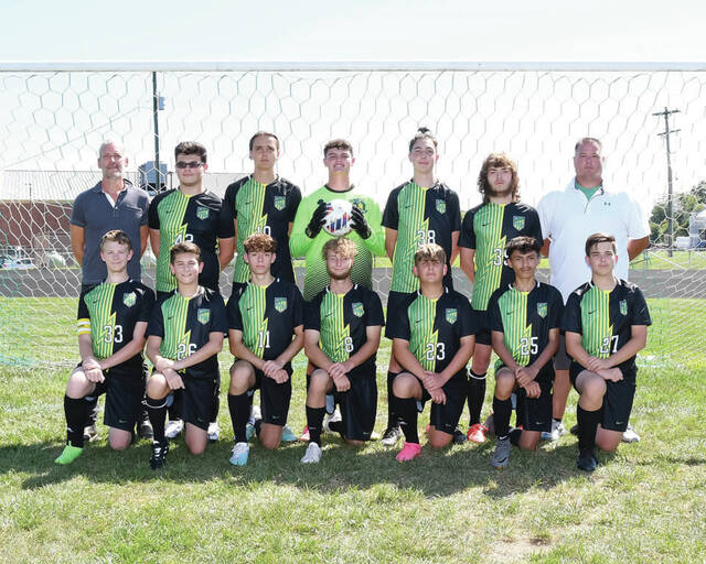 The 2023 West Union boys soccer team sets atop the leader board for wins in a season, setting a new school record with win #7 last week over Piketon. (Photo provided)