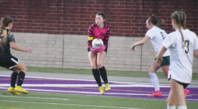 North Adams senior goalkeeper Harlee Brand will depart the program holding the schools all-time record for shutouts. (Photo by Mark Carpenter)