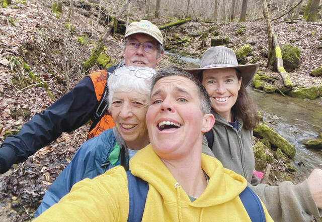 130351270_web1_WinterHike
From front to back: Nikki Gerber, Joan Young, Kim Baker, and Bill Courtois hiking Quiverheart Gorge. (Photo by Nikki Gerber(