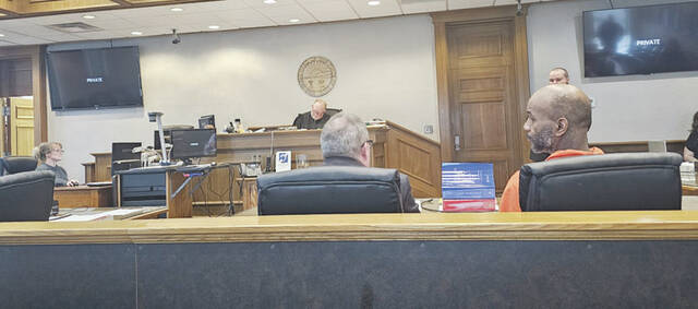 130530748_web1_Arraignment
Manchester murder suspect David Johnson was in court on April 12 for his arraignment, with a bond set at $2 million. (Photo by Mark Carpenter)