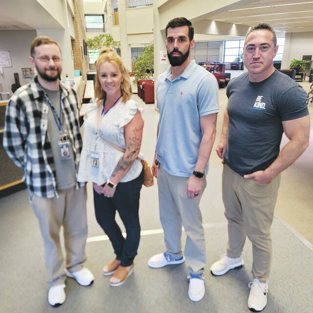 130642456_web1_Summit
Brandon Perry, Tara Plymesser, and Kyle Plymesser from the Adams County Health Department and Courts, and Scot Isaac of Scioto County Diversion Teen Court. (Photo provided)
