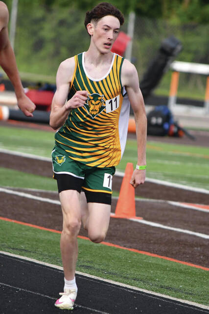 North Adams Beau Hesler will compete in the OHSAA State Meet in the 800M Run after placing fourth in the Division III regional meet. (Photo by Danielle Jodrey)
