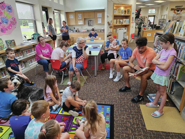 130800926_web1_Library-1
On Tuesday, July 23, families enjoyed the North Adams Library Jungle Adventure Storytime with Bingo, a certified American Kennel Club and Pet Partners Therapy Bernedoodle. Bingo will be at Storytime at 11 a.m. on Tuesday, August 20 at the North Adams Library. See you then!