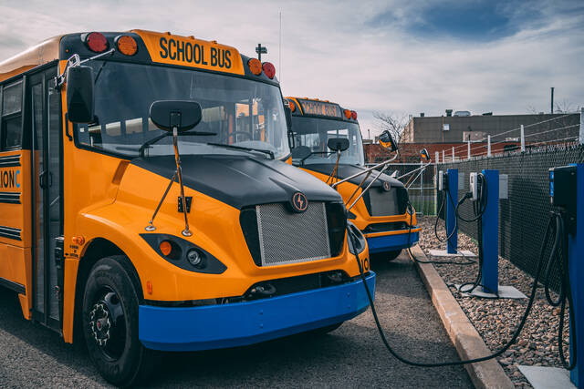 130880266_web1_Charging-LionC-202110-003-EN-courtesy-of-Lion-Electric-scaled
The Adams County Ohio Valley School District will soon be receiving four Lion Electric school buses, funded through a $1.38 million grant from the Environmental Protection Agencys (EPA) Safe Bus Program. (Photo courtesy of The Frontier Group)