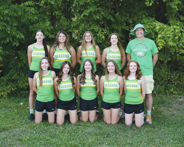 130984946_web1_WUGirlsXC
Coach Donnie McCarty and the West Union Lady Dragons captured the 2024 Southern Hills Athletic Conference Girls Cross-Country championship on October 12 in Ripley, winning with a team score of 35 and four runners in the top 15. (Photo provided by WUHS)