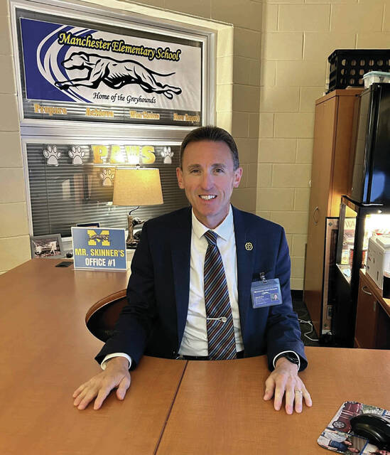 130996486_web1_Skinner-1
After a number of stops along the way, Tate Skinner is in his third year as the principal of Manchester Elementary. (Photo provided)