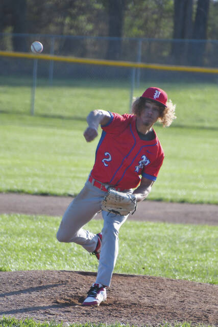 131436691_web1_Rayburn
Peebles Brandon Rayburn was the winning pitcher in the Indians 16-5 win over West Union on April 8. (Photo by Mark Carpenter)