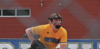 
			
				                                On Thursday and Friday of last week, Manchester senior pitcher Rylie Young hit a game-winning three-run homer, recorded her 500th career strikeout, then tossed a no -hitter as the Lady Hounds picked up wins over Fayetteville and Green. (Photo by Mark Carpenter)
 
			
		