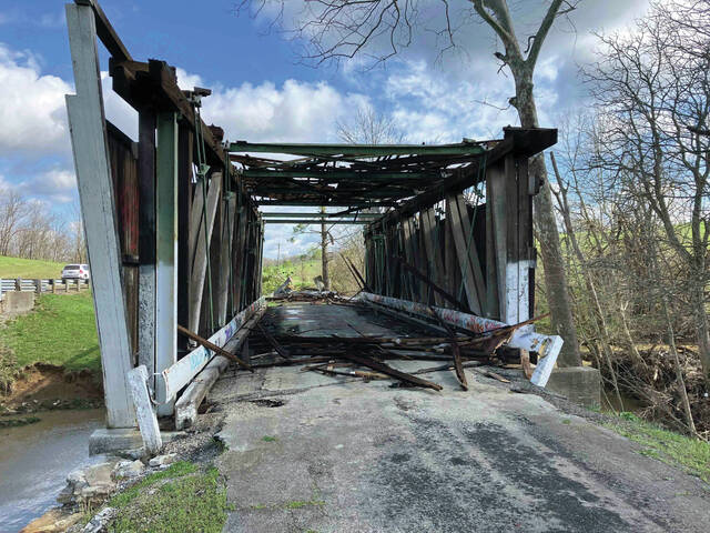 131496092_web1_KirkerBridge
A special fund has been set up for donations to help repair the Kirker Covered Bridge. (Photo provided)