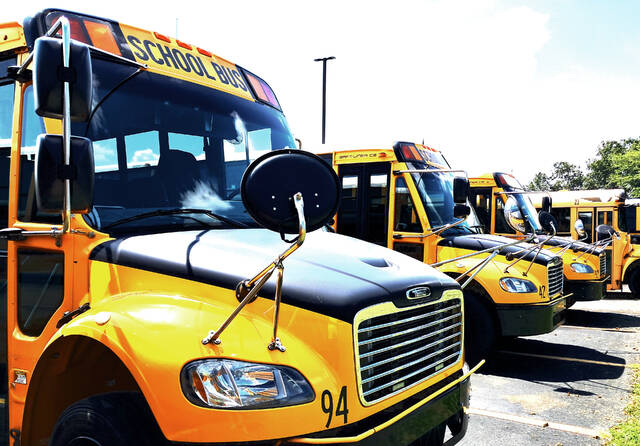 131707591_web1_Back-to-school
Buses are ready to roll; carrying students back to classrooms, fresh starts, and first-day smiles across Adams County this week. (Photo by Ryan Applegate)