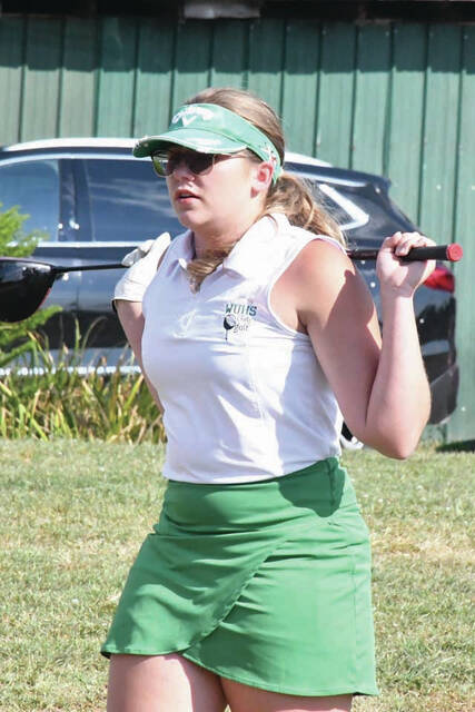 <p>After being Co-Player of the Year in the SHAC in 2024, West Union’s Nina McCann took the title all to herself this year, winning the title by two strokes after 18 holes. (Photo by Mark Carpenter)</p>