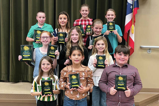 131966559_web1_InventionConvention
Pictured are the Invention Convention Winners (left to right): bottom row, 3rd Grade: First Place, Josephine James- The Straight Kick; Second Place, Bristol Minton- The Hydro Hero; Third Place, Gentry Demint-Power Pencil; Second row, from left, 4th Grade: First Place, Arabella Kirker- Sensory Sleeve; Second Place, Adalyn Young- Verve Audio; Third Place, Anna Jo Pertuset- Suds Up. Third row, from left, 5th Grade: First Place, Ezra Seitz- Legendary Laces; Second Place, Hayven Jodrey- Cookie Dream; Third Place, Audrey Willet (not pictured) The STylen Go; Top row, from left, 6th Grade: First Place, Larry Myers- Handy Hook; Second Place, Avery Lahmers- Wisher Washer; Third Place, Madi Carkeek- H2O Filler. The overall winners: First Place- Arabella Kirker, Second Place- Larry Myers and Third Place- Avery Lahmers.