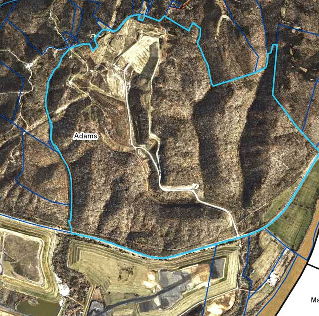 Aerial imagery of the Buck Canyon property in southern Adams County, as viewed through the Adams County Auditors GIS mapping system.