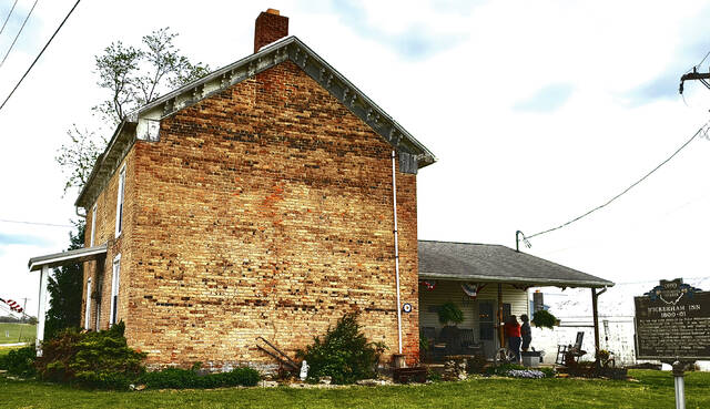 The historic Wickerham Inn near Peebles, built in the early 1800s along Zanes Trace, was recognized April 18 as part of the National Park Services Underground Railroad Network to Freedom. (Photo by Ryan Applegate)