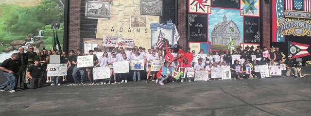 Members of Adams Countys Drug Free Prevention Clubs. (Photo by Sherry Larson)