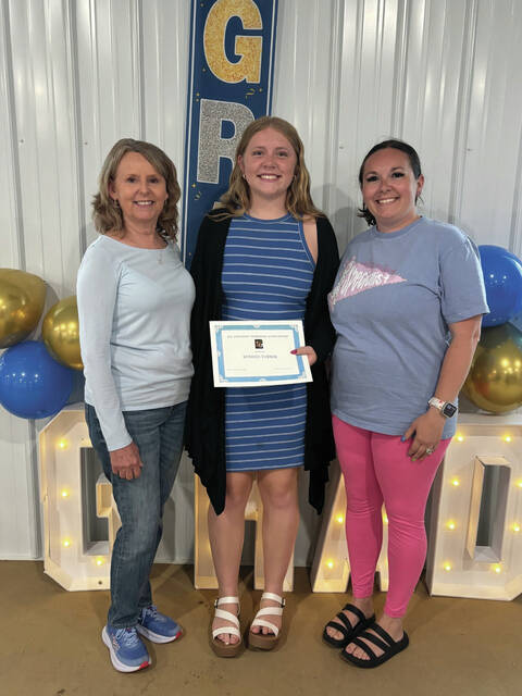 From left, Jenny Lockhart, Kenidee Turner (Scholarship Recipient) and Kara Kingsolver.