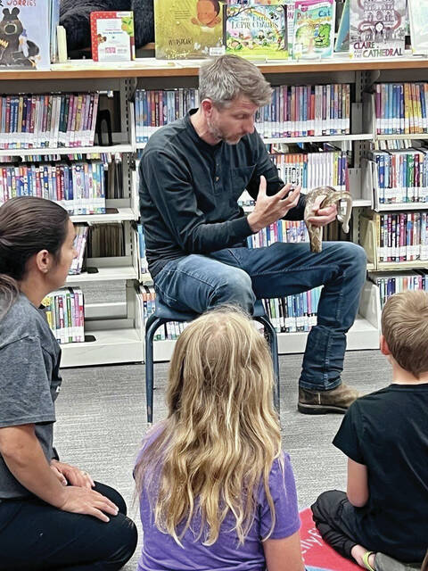 Sam from the Edge of Appalachia talked about birds, reptiles, and the rich biodiversity of Adams County at the West Union Library on Saturday, May 23. Patrons can visit the North Adams Library on Friday, June 5 for another chance to meet Sam and view some fascinating museum specimens.