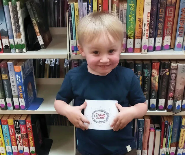 Congratulations to Charley, a West Union Library Weekly Pizza Drawing Winner. Children and teens can be entered into the Weekly Pizza Drawing just by attending library events until July 11. Its that easy!
