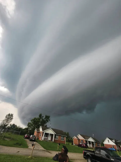 Threatening clouds could be seen all over the area (Submitted by Melissa Rogers)