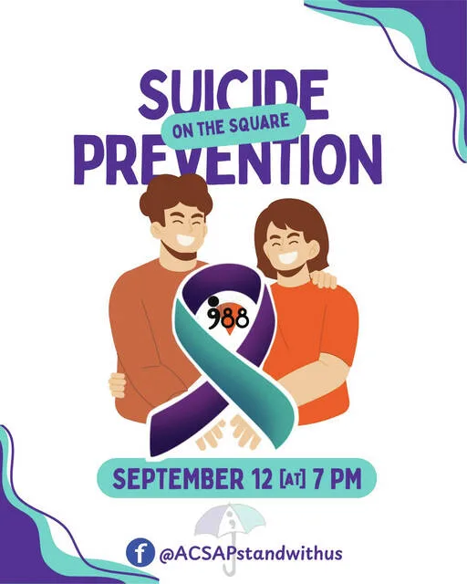 Suicide Prevention on the Square event is September 12