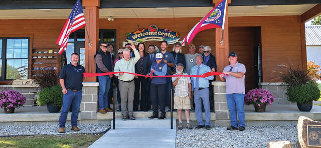 The ribbon-cutting ceremony for the new Adams County Welcome Center was held on the morning of September 288 at Adams Lake State park. (Photo by Vadena White)
